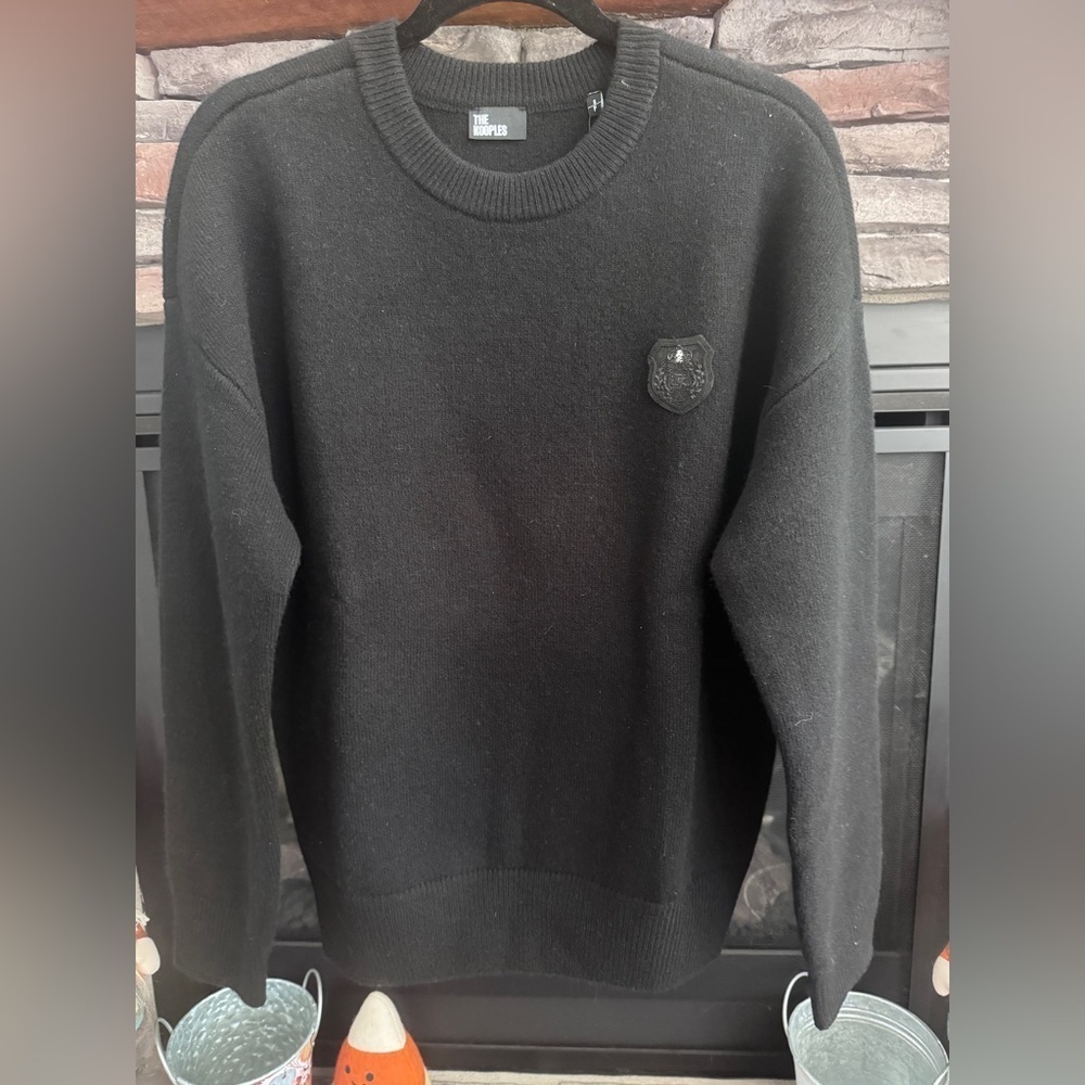 NWT The Kooples Black Crew Neck Sweater Size Small